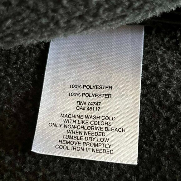 Cabela's Men's Jacket Black Fleece Full Zip size Small - Picture 6 of 6